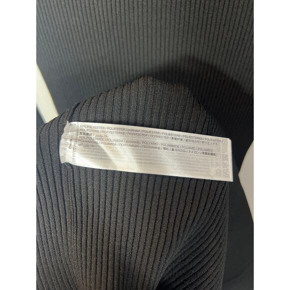 New MNG MANGO Black Off Shoulder Long Sleeve Ribbed Sweater Dress S - Picture 12 of 16